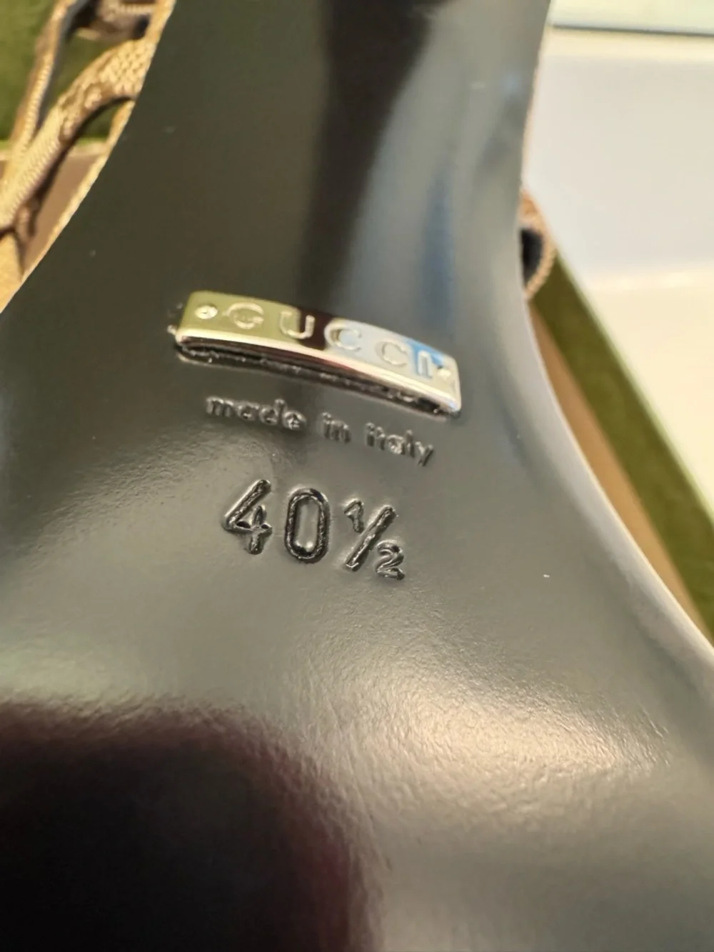 Gucci GG Slingback Pumps EU 40.5 US 10 105mm With Box Dust Bag Shopping Bag - Picture 7 of 12